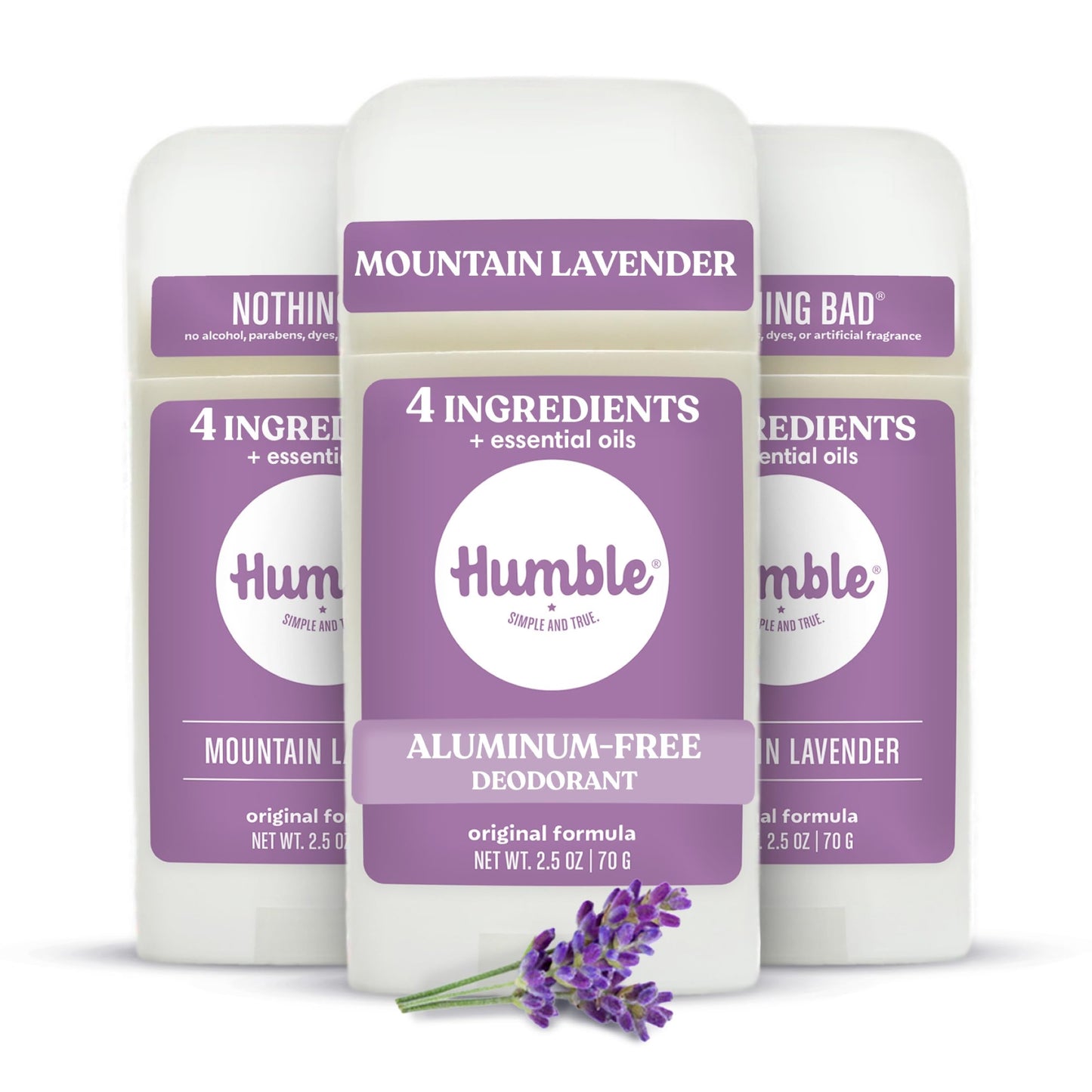 Humble Aluminum-Free Deodorant for Women & Men, Mountain Lavender - Clean & Fresh Natural Deodorant Stick with Essential Oils for Long-Lasting Odor Beauty and Personal Care HUMBLE SIMPLE AND TRUE.