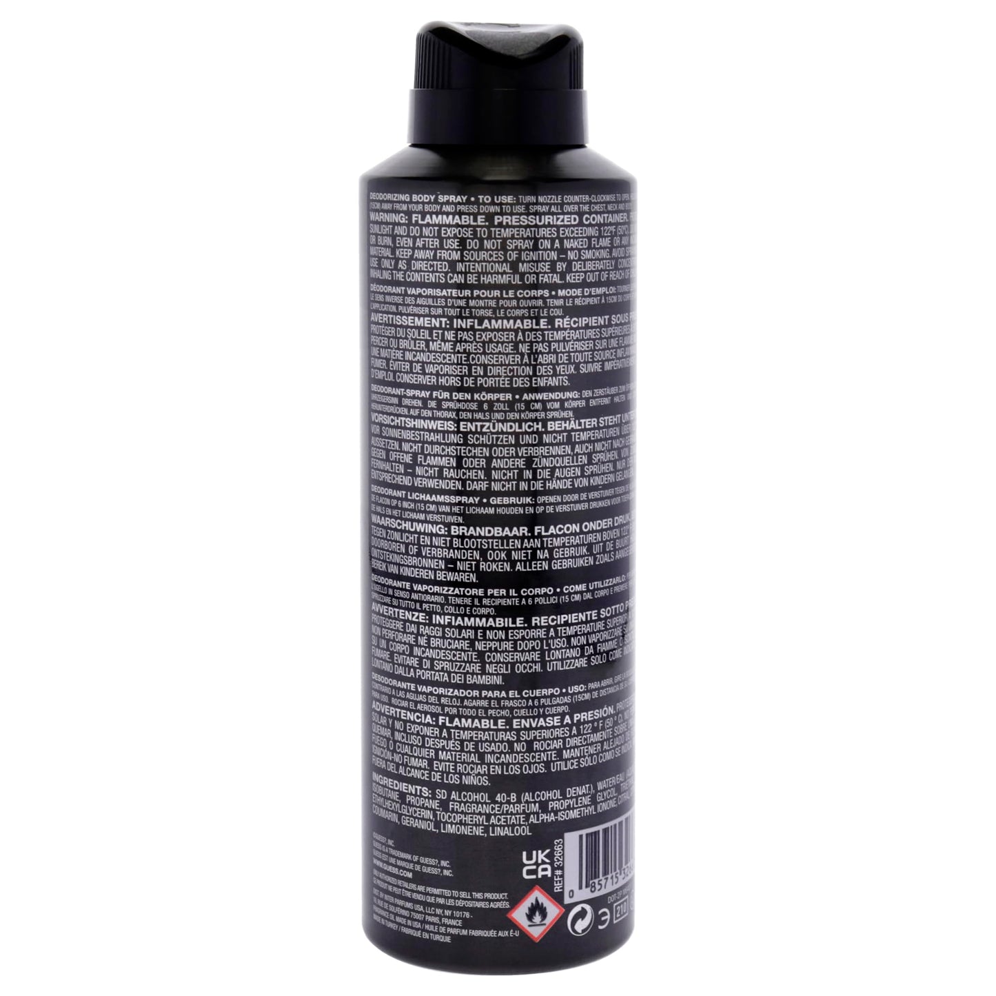 Guess UOMO Deodorizing Body Spray For Men, 6.0 Oz. Beauty & Personal Care GUESS