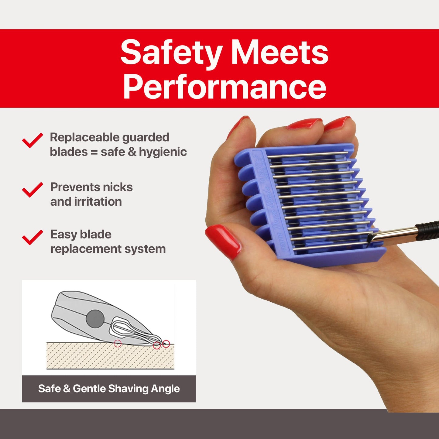 Feather - Nape and Body Razor Kit - Professional Use Hair Cutting Tool - Includes Nape Razor, 10 Nape Blades & 2 oz Blade Glide - Ideal for Nape Beauty and Personal Care Feather