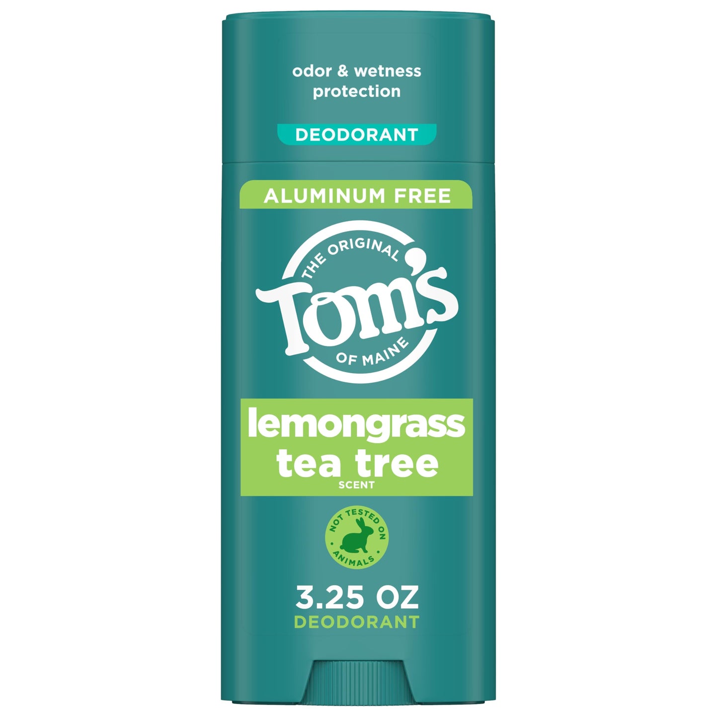 Tom’s of Maine Lemongrass Tea Tree Aluminum Free Natural Deodorant For Women & Men - Goes on Clear - Odor & Wetness Protection - Naturally Derived Beauty and Personal Care Tom's of Maine