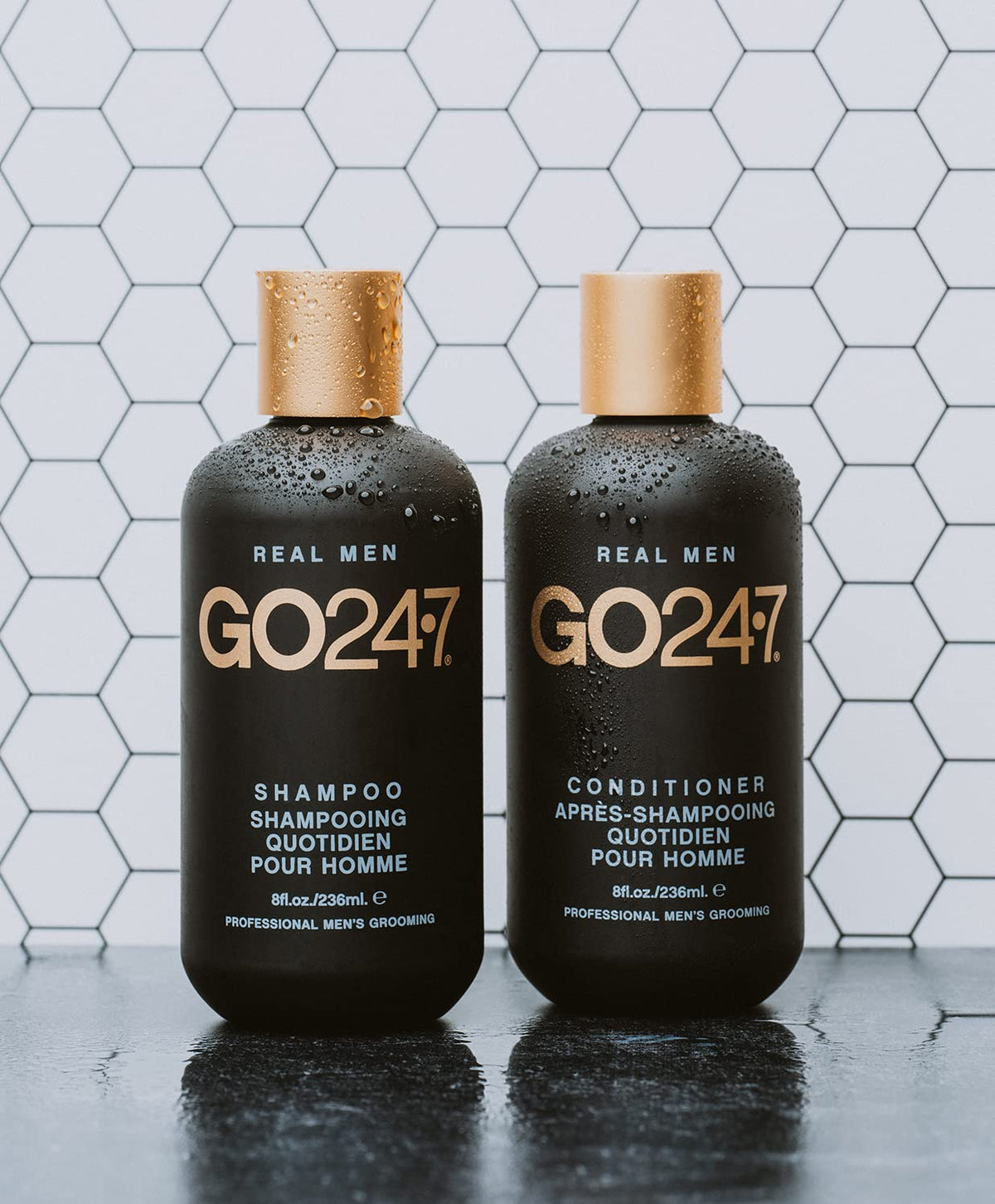 GO247 Daily Shampoo - Gentle Daily Cleanser for Men - Hydrates, Strengthens & Revitalizes Hair - Infused with B5 & Soy Proteins - Light Citrus Herbal Beauty & Personal Care GO247