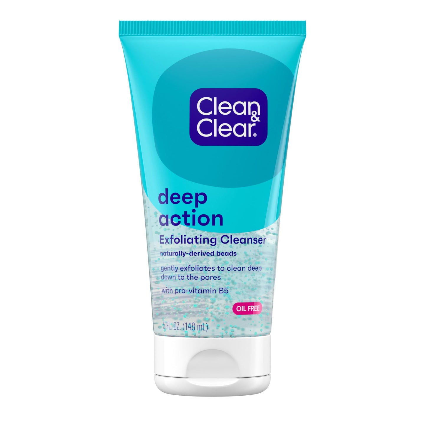 Clean & Clear Deep Action Exfoliating Face Wash Scrub with Pro-Vitamin B5, Daily Exfoliating Facial Cleanser Cleans Deep Down to Pores for Smooth Beauty & Personal Care Clean & Clear