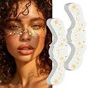 Wodelanle Glitter Freckles Face Tattoo, 24 Count Gold Face Glitter Speckles Makeup Patches, Glow Up Makeup Patches, Cute Glitter Freckles Makeup Beauty & Personal Care Wodelanle