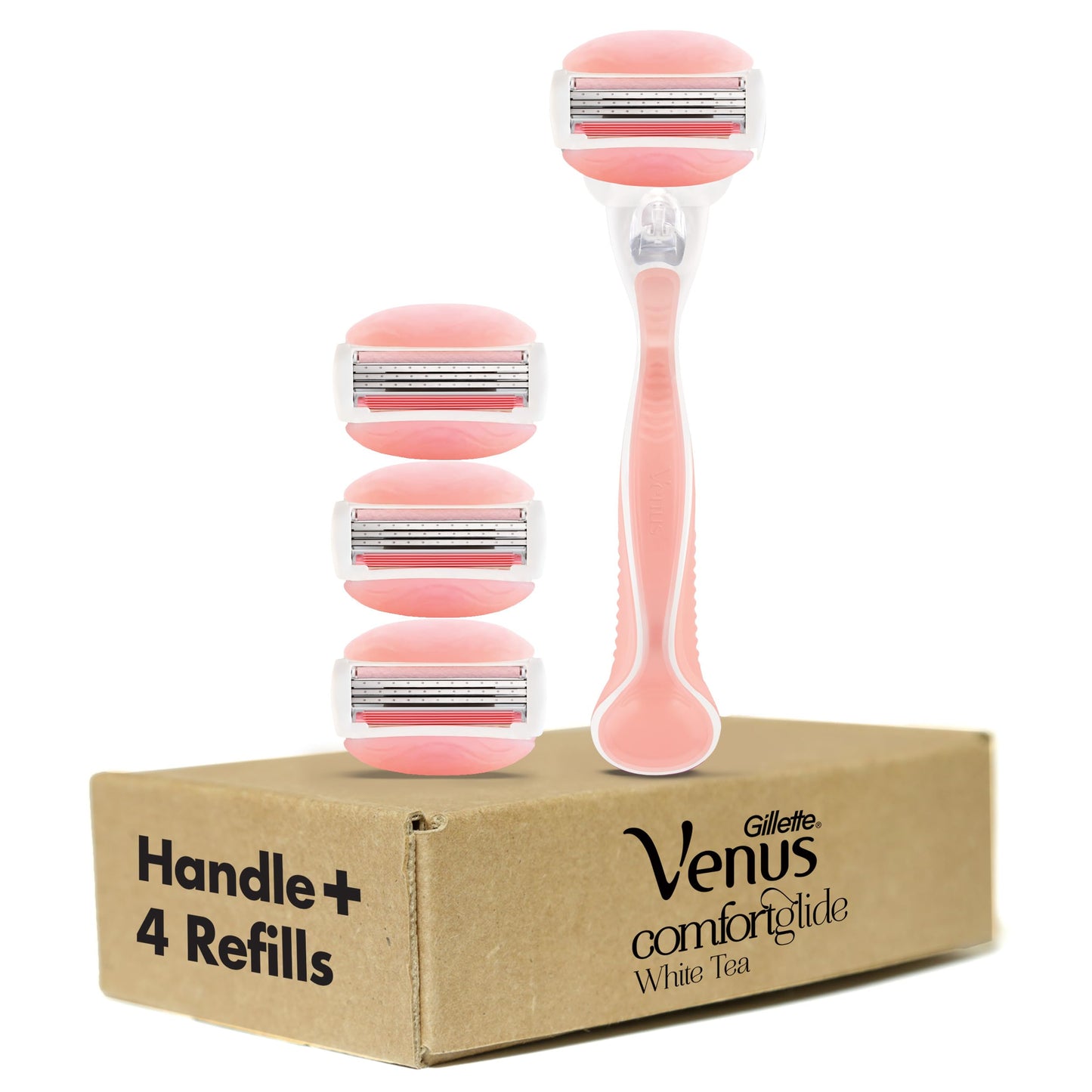Gillette Venus ComfortGlide White Tea Women's Razor 1 Handle + 4 Blade Refills Beauty and Personal Care Gillette Venus