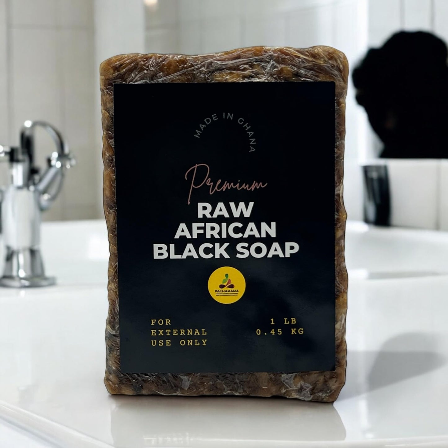 Natural African Black Soap, Pure & Natural Ingredients, Imported From Ghana - 1 lb (16 oz) Beauty & Personal Care Pachamama Essentials