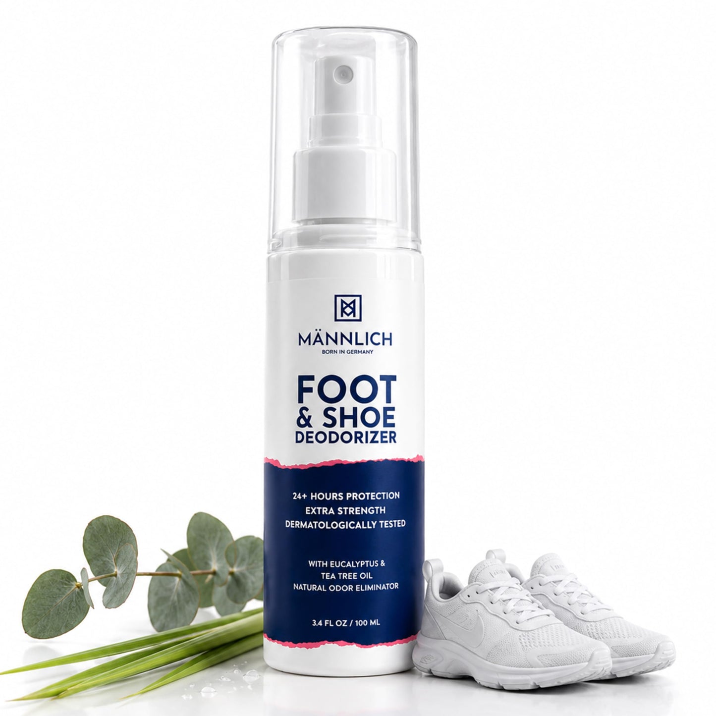 Mannlich Shoe & Foot Deodorizer Spray - Odor & Smell Remover for Shoes & Socks, 600+ Sprays in a Bottle,Skin Soothing, Non Irritating, Organic Beauty and Personal Care Mannlich