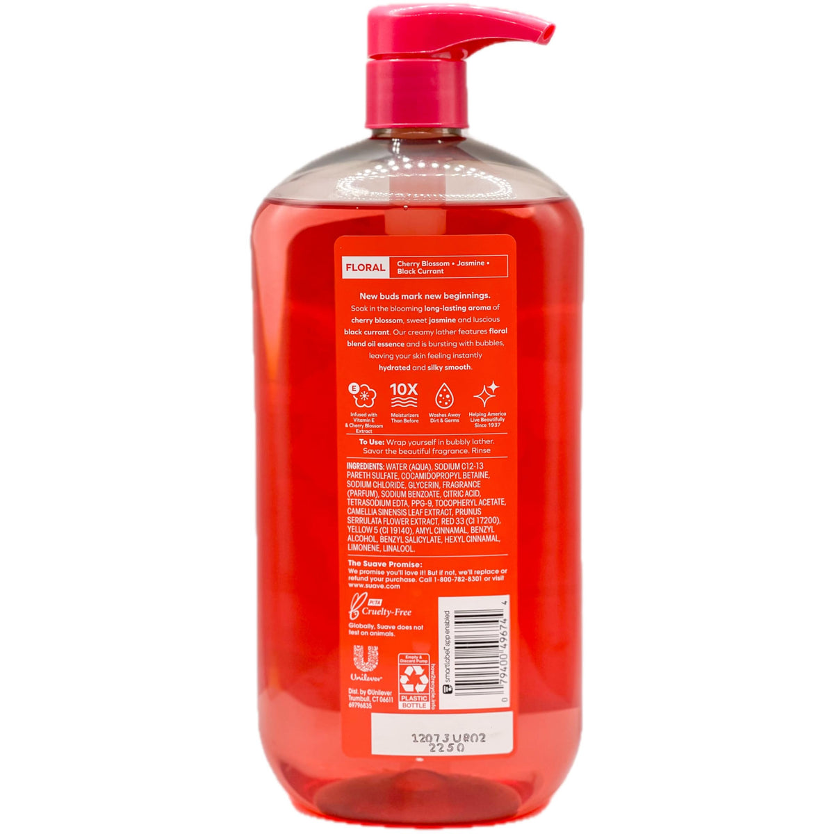 Suave ESSENTIALS WILD CHERRY BLOSSOM BODY WASH WITH SWEET BLEND OIL ESSENCE 30 FL OZ Beauty & Personal Care Suave