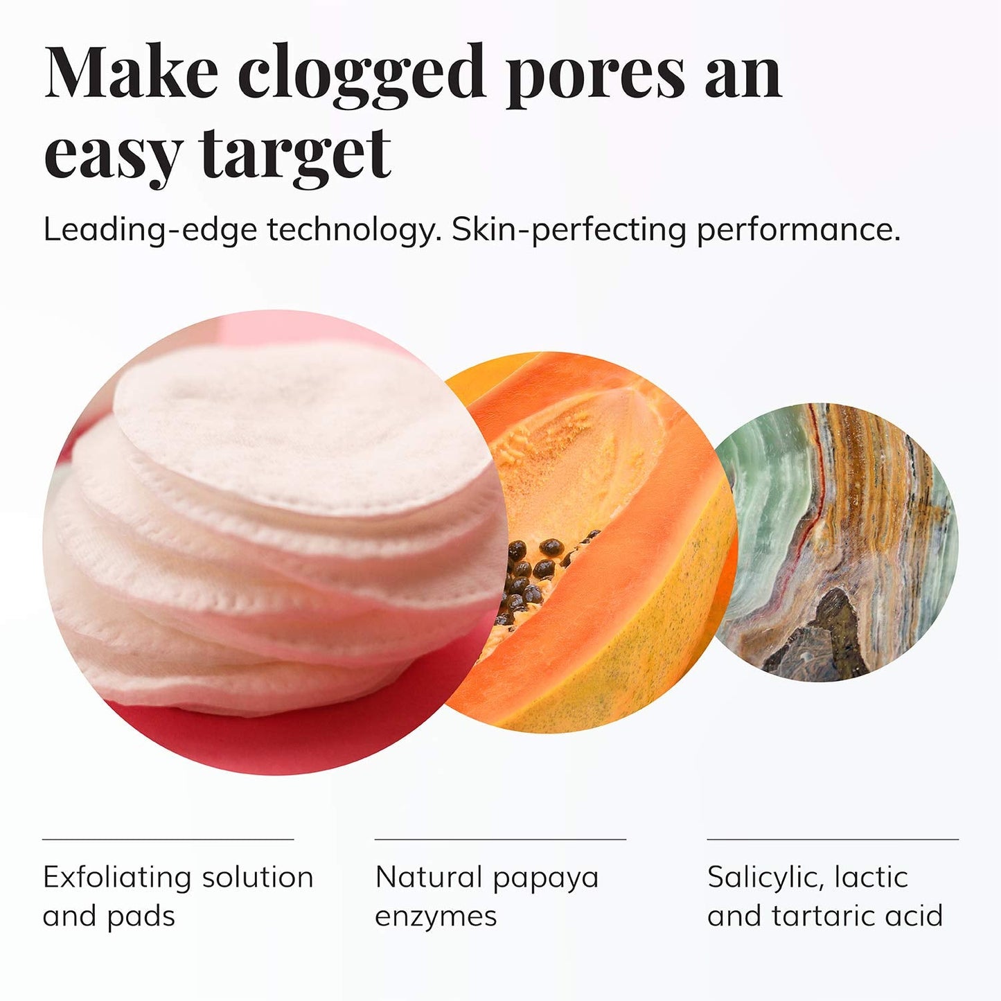 Le Mieux Vita-C Clear Skin Pad - Triple-Action Facial Exfoliant Pads with Glycolic Acid Pads & Antioxidant Vitamin C (2 oz / 30 pads) Beauty & Personal Care Le Mieux