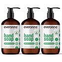 Everyone Liquid Hand Soap, 12.75 Ounce (Pack of 3), Spearmint and Lemongrass, Plant-Based Cleanser with Pure Essential Oils Beauty & Personal Care everyone for every body