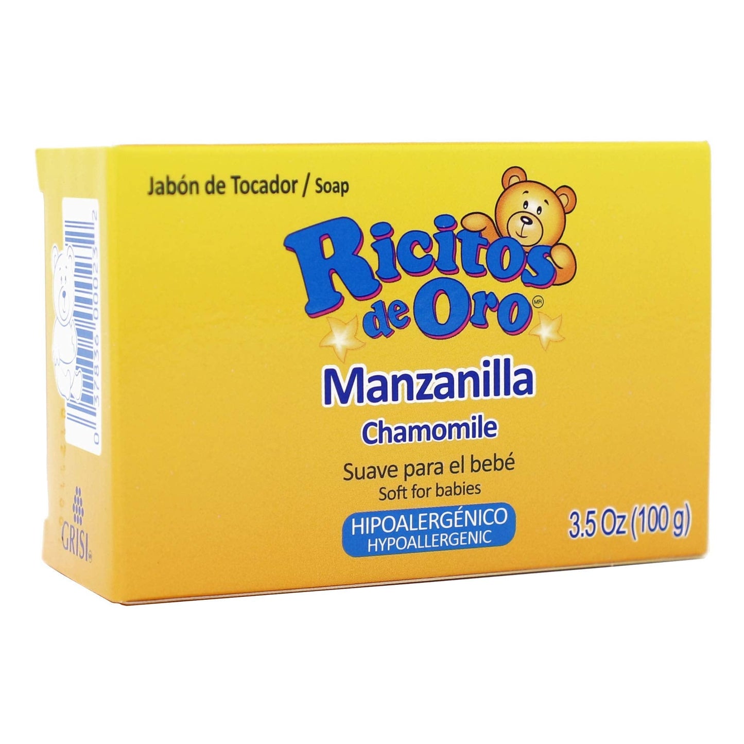 Ricitos de Oro Grisi Hypoallergenic for Babies Bar Soap 3.5 oz (Pack of 3) Beauty & Personal Care Ricitos de Oro