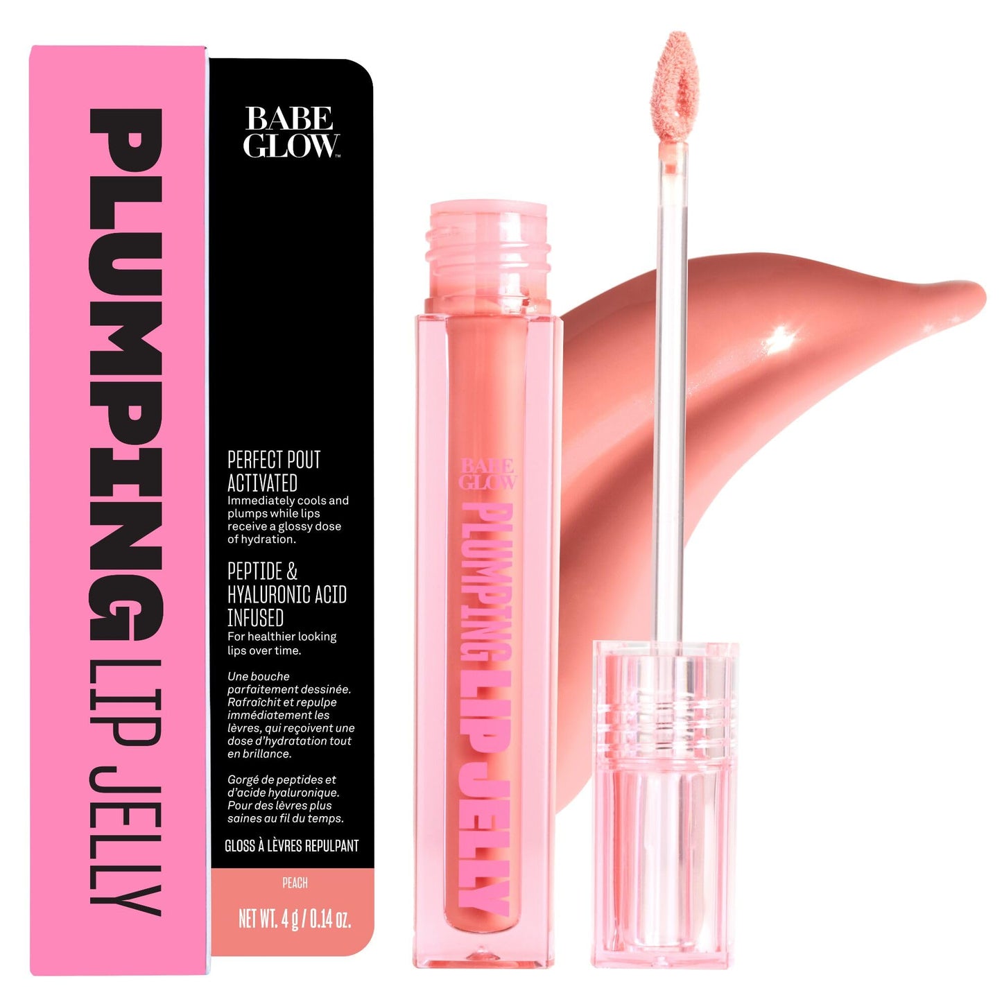 BABE ORIGINAL Plumping Lip Jelly for Fuller Looking Lips | Lip Gloss with Peptides Hyaluronic Acid Plumps & Hydrates Lips | Cruelty-Free, Vegan Beauty & Personal Care BABE ORIGINAL