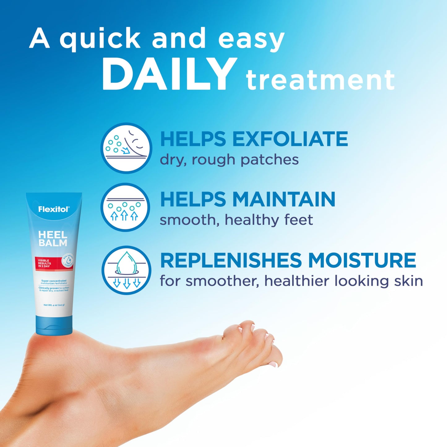 Flexitol Heel Balm, Rich Moisturizing & Exfoliating Foot Cream, Original Version, 4 Oz Beauty & Personal Care Flexitol