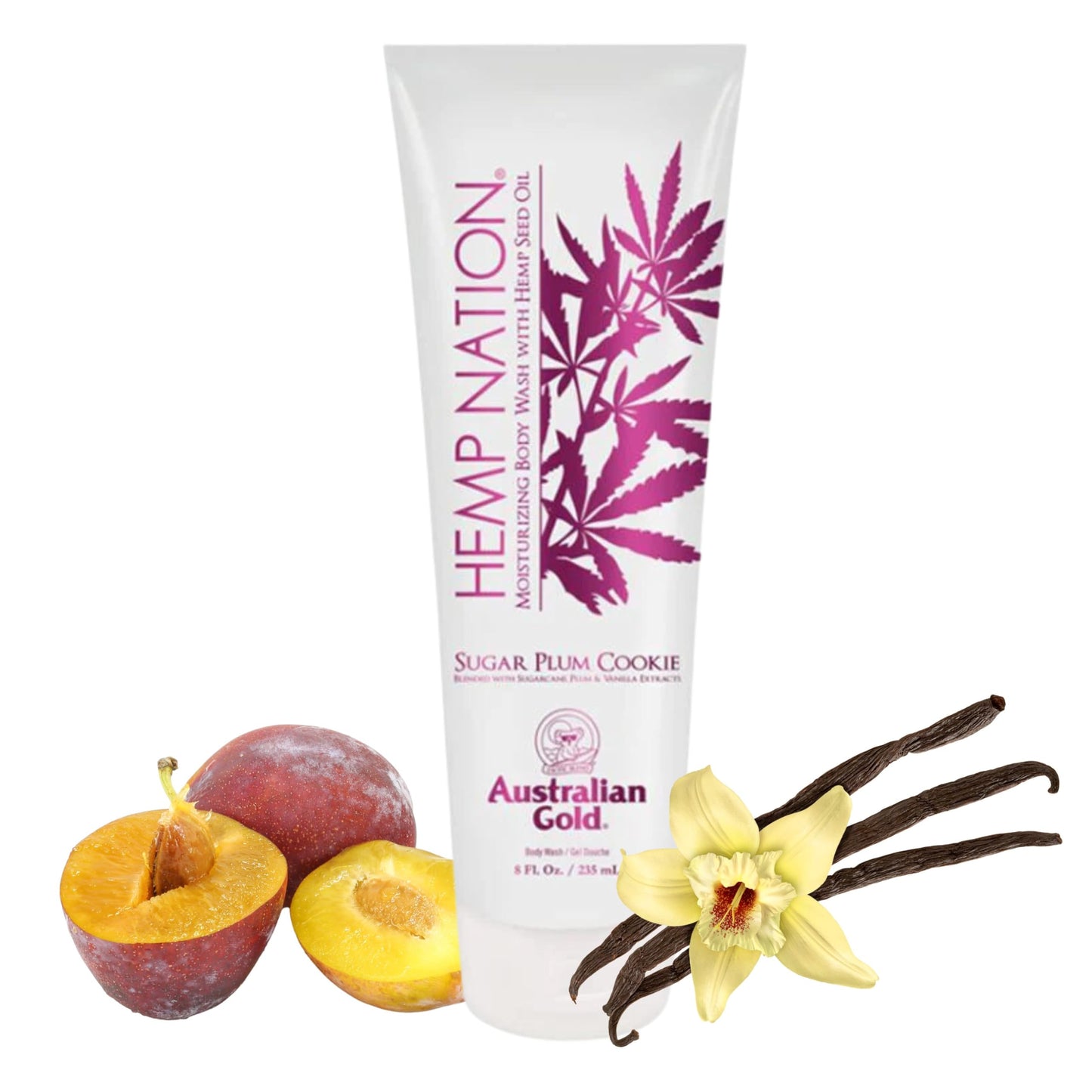 Australian Gold Hemp Nation Sugar Plum Cookie Body Wash 8oz LIMITED EDITION Beauty & Personal Care Australian Gold