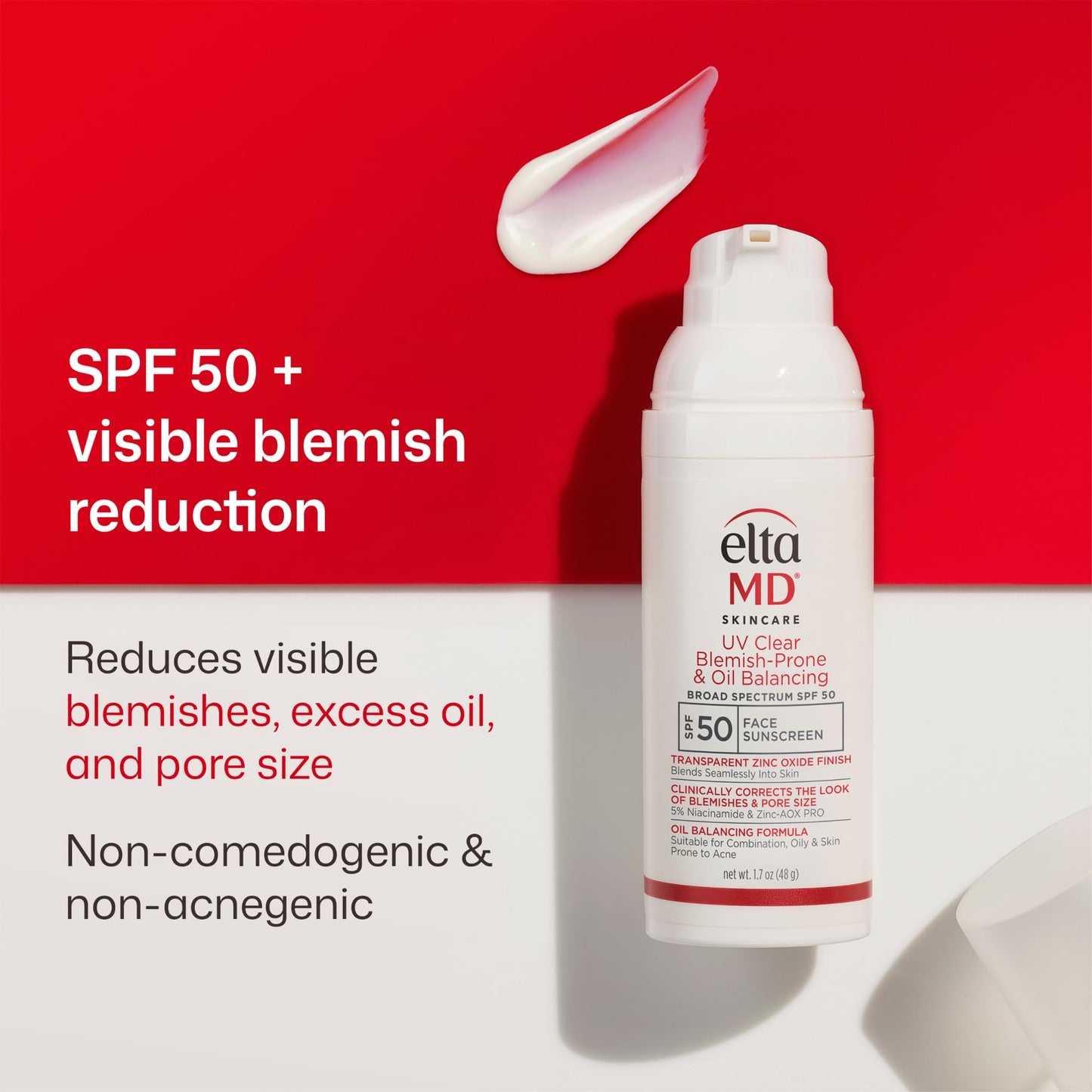 EltaMD UV Clear Blemish-Prone & Oil Balancing SPF 50, Non-Comedogenic Sunscreen with Zinc Oxide, Dermatologist Recommended Beauty & Personal Care EltaMD