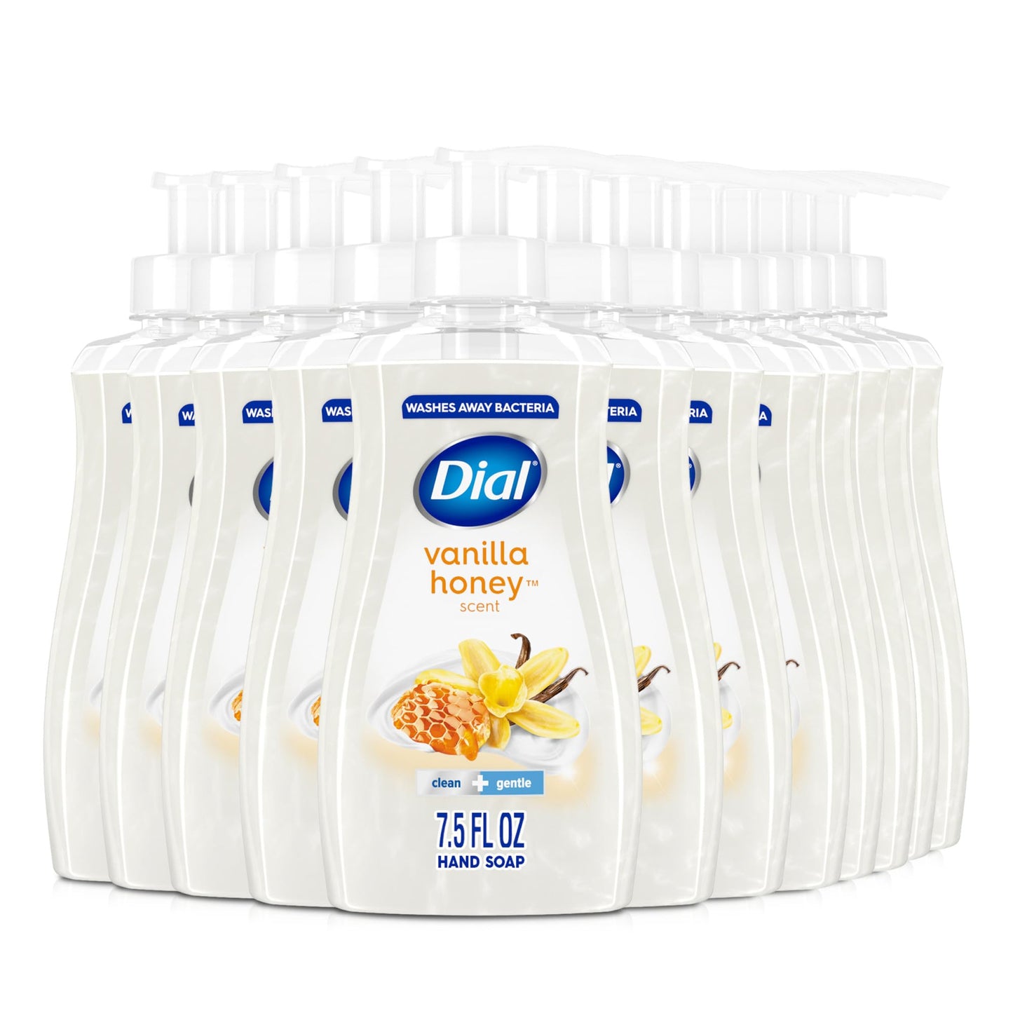 Dial Liquid Hand Soap, Vanilla Honey, 7.5 fl oz, Pack of 12 Beauty and Personal Care Dial Default Title