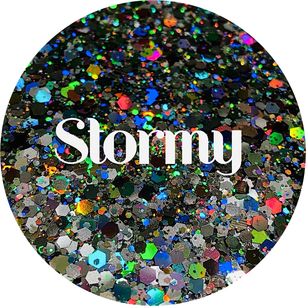 Gray Polyester Glitter | Craft Glitter | Glitter for Arts & Crafts | Tumblers | Cosmetics | Nails | Epoxy Resin Art | Slime | DIY | Body Glitter | 1 Beauty & Personal Care Glitter Heart Co.