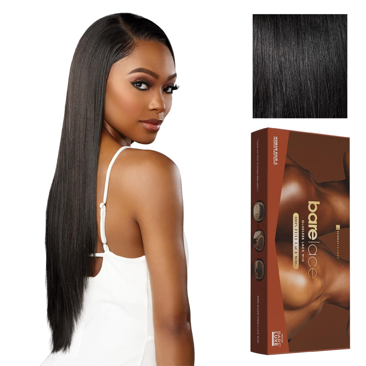 Sensationnel Bare Lace FullLaceWig-Unit 1, 1 JETBLACK