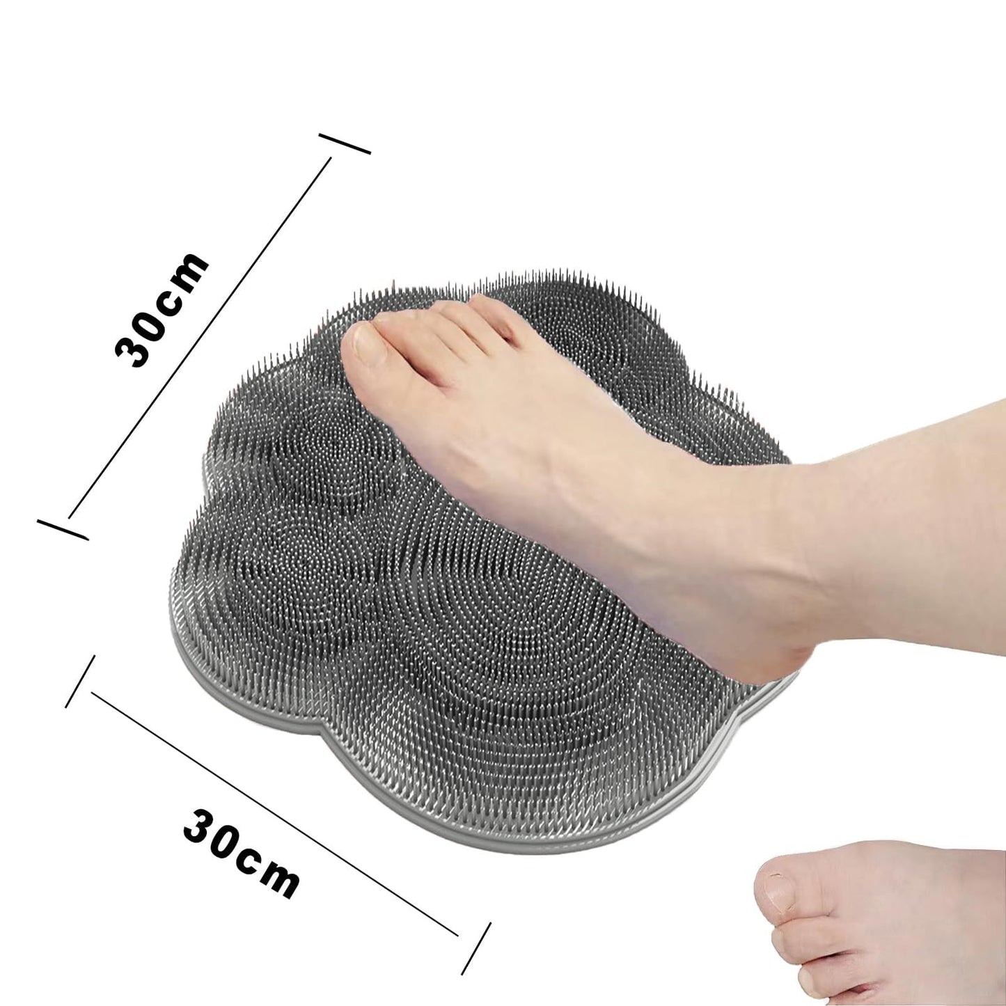 2 PC Silicone Body Scrubber Set,Foot Scrubber in Shower and Hand Held Silicone Face/Body Scrubber,Soft Wash Mitt,Shower Foot Scrubber Mat,Deep Beauty and Personal Care LMMYUN