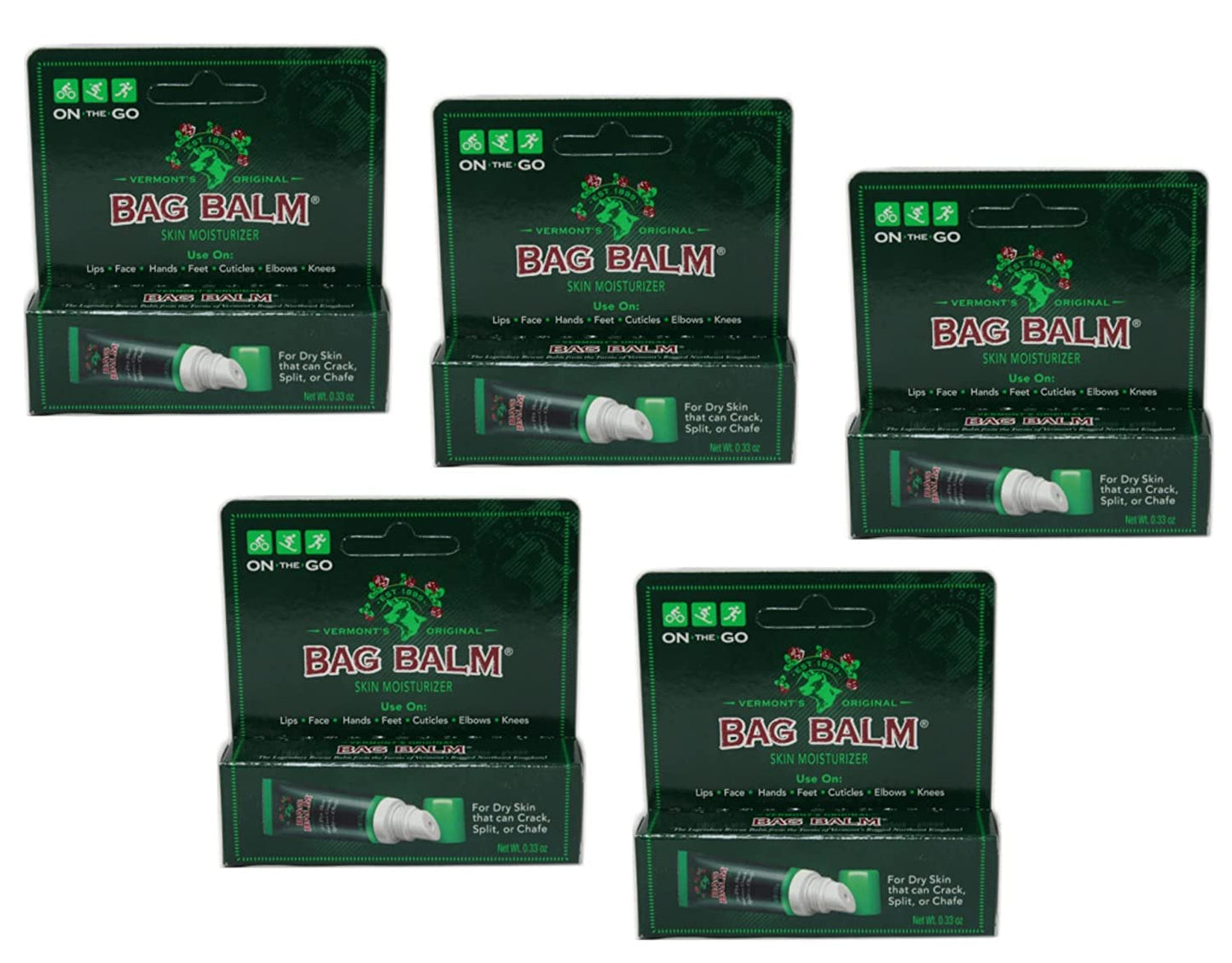 Bag Balm On-the-Go Tube, 0.33 oz Per Tube (5 Tubes) Beauty and Personal Care Bag Balm