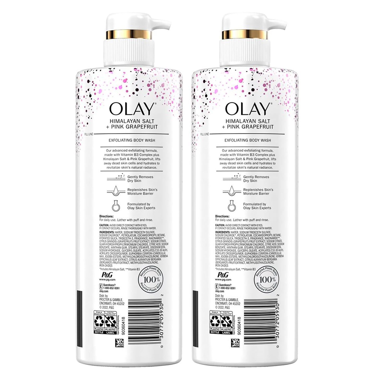 Olay Exfoliating & Revitalizing Body Wash with Himalayan Salt, Pink Grapefruit, and Vitamin B3, 17.9 fl oz (pack of 2) Beauty & Personal Care Olay