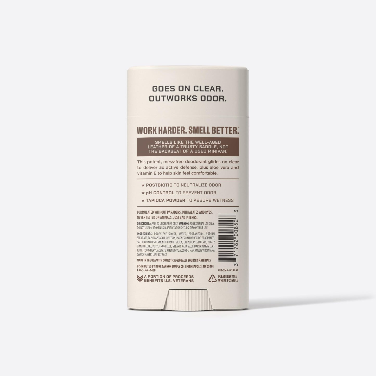 Duke Cannon Supply Co. Palomino Aluminum Free Deodorant for Men - 3 oz - Mahogany + Vanilla Scent - Long-Lasting, Clear Glide - Air Defense Beauty and Personal Care Duke Cannon Supply Co.