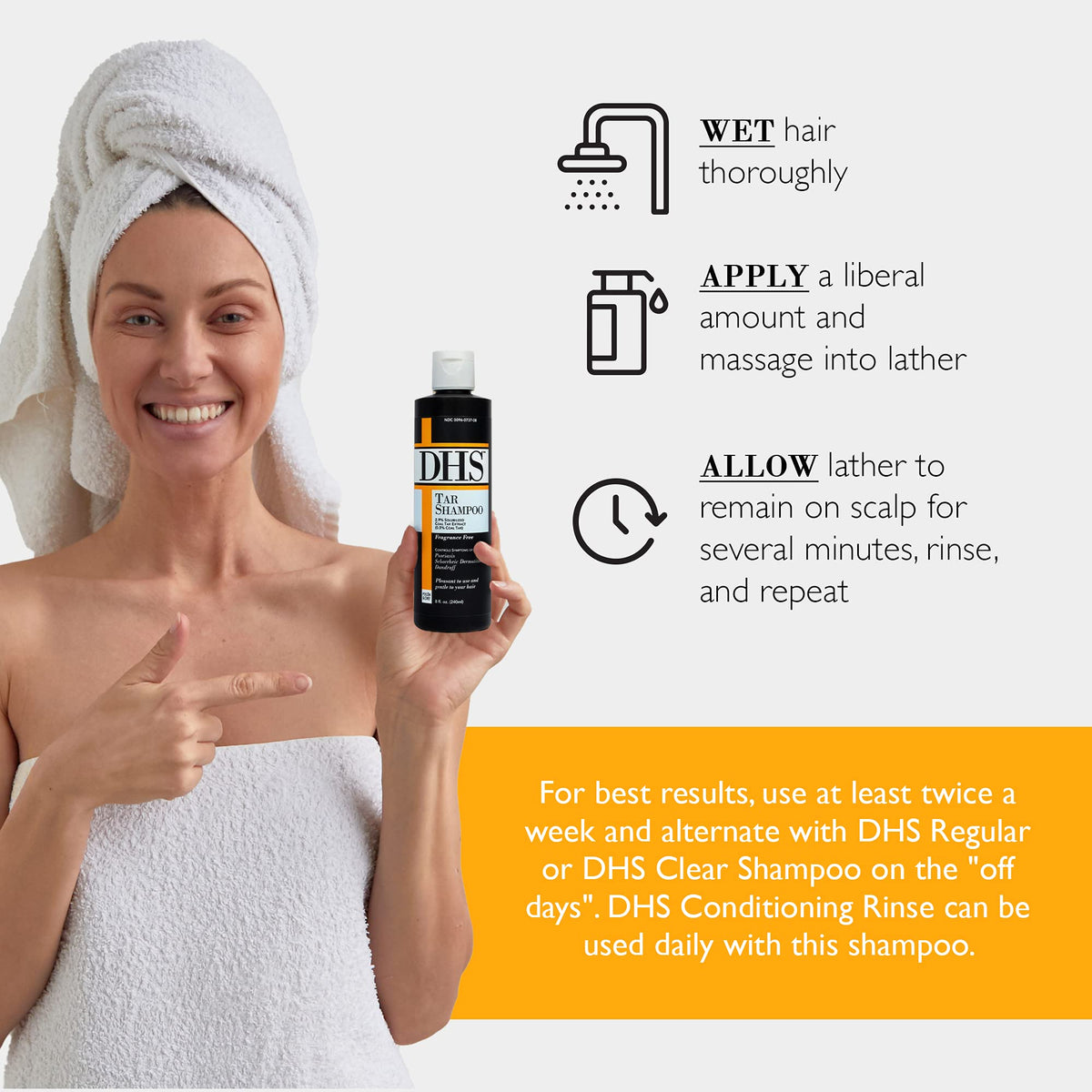DHS Tar Shampoo, 8 Fluid Ounce