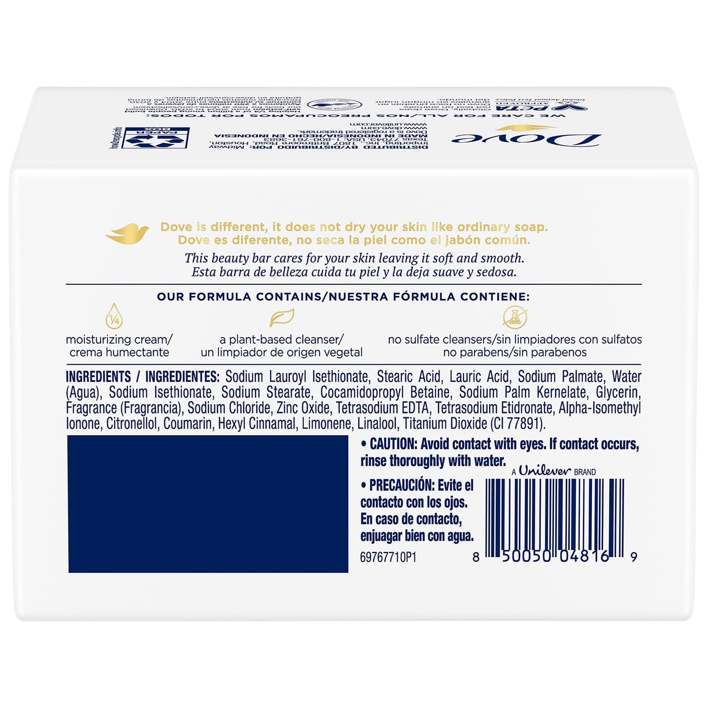 Dove Soap, Original Beauty Bar Pack (4 Soap Bars) - 3-in-1 Moisturizing Face, Body & Hand Soap, 3.17 Oz Ea Beauty & Personal Care Dove