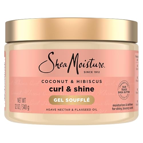SheaMoisture Curling Gel Souffle Coconut and Hibiscus for Thick, Curly Hair to Moisturize and Protect Hair 12 oz Beauty & Personal Care Shea Moisture