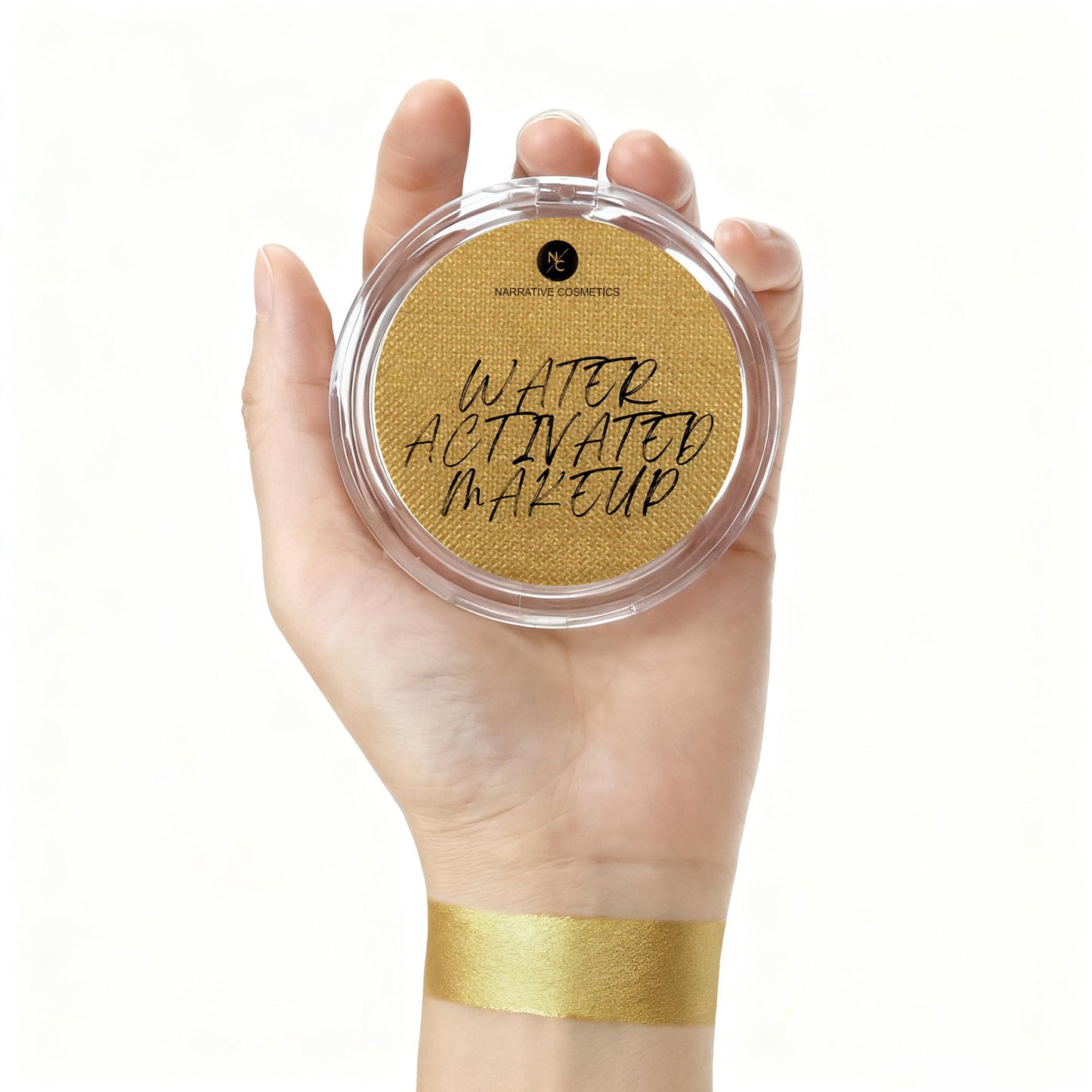 Narrative Cosmetics Water-Activated Face & Body Paint - Highly Pigmented, Long-Lasting Face & Body Paint for SFX, Cosplay, and Artistic Makeup - Gold Beauty & Personal Care Narrative Cosmetics