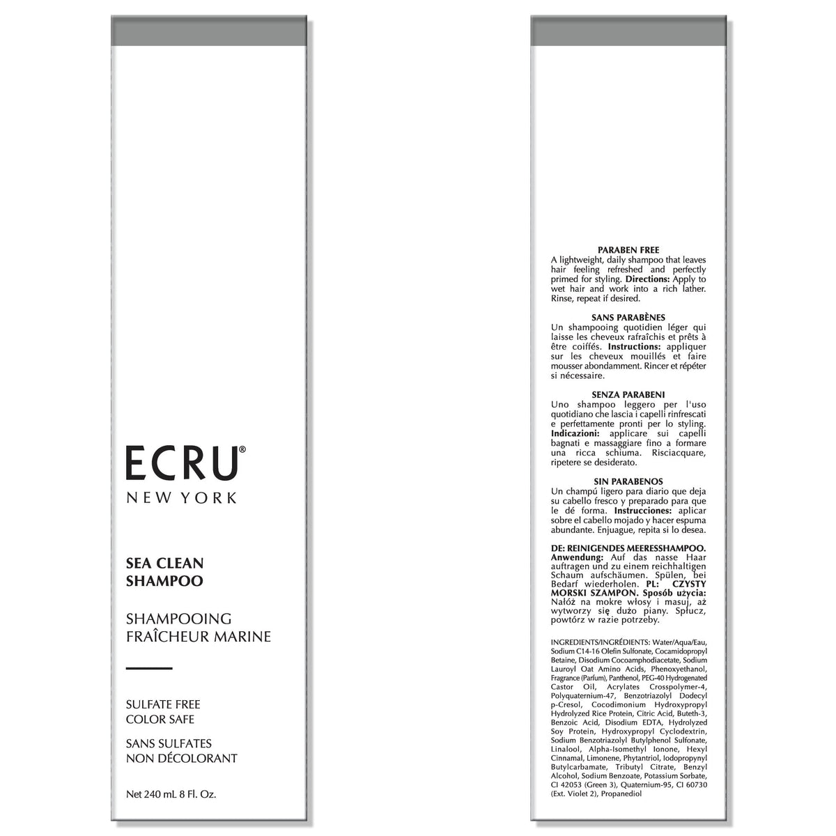 ECRU New York Sea Clean Shampoo, Lightweight Hair Shampoo for Women or Men, 24oz Beauty & Personal Care Ecru New York
