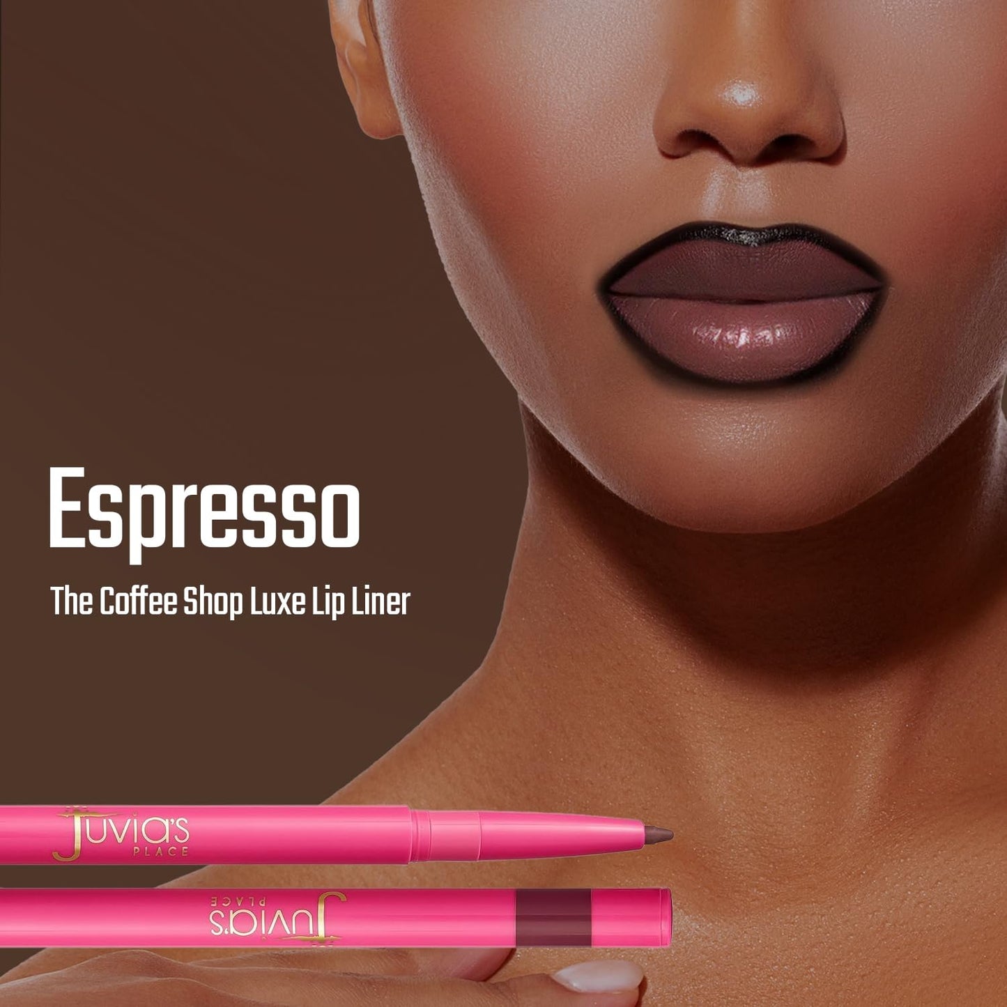 Juvia's Place Coffee Shop Luxe Lip Liner - Espresso - Colorstay Matte Finish Lip Pencil, Makeup for Natural Long Lasting Beauty and Sensational Wear Beauty & Personal Care Juvia's Place