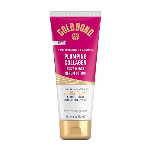 Gold Bond Plumping Collagen Body & Face Serum Lotion, Lightweight Hydrating Moisturizer with Collagen Peptide Complex, Jojoba and Grapeseed Oils Beauty & Personal Care Gold Bond