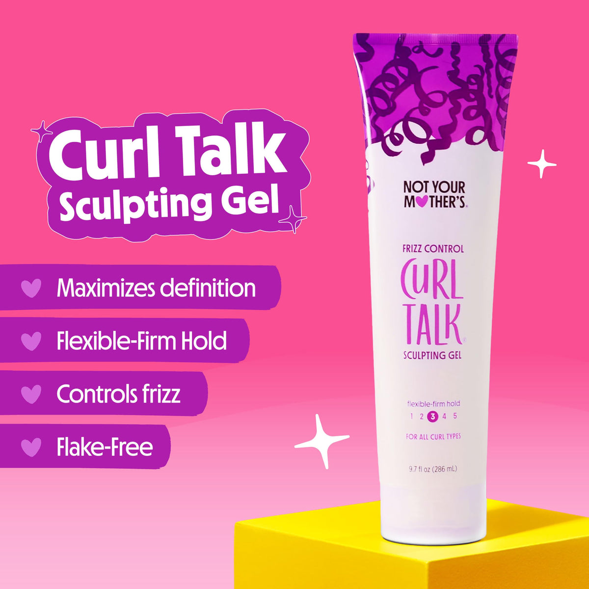 Not Your Mother's Curl Talk Frizz Control Sculpting Gel & Defining Cream (2-Pack) - 9.7 fl oz - Formulated with Rice Curl Complex - All Curly Hair Beauty & Personal Care Not Your Mother's
