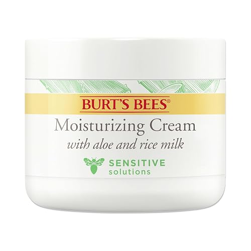 Burt's Bees Sensitive Moisturizing Cream, With Aloe Vera and Rice Milk, Face Moisturizer for Sensitive Skin, 98.8 Percent Natural Origin Skin Care, 3 Beauty & Personal Care Burt's Bees