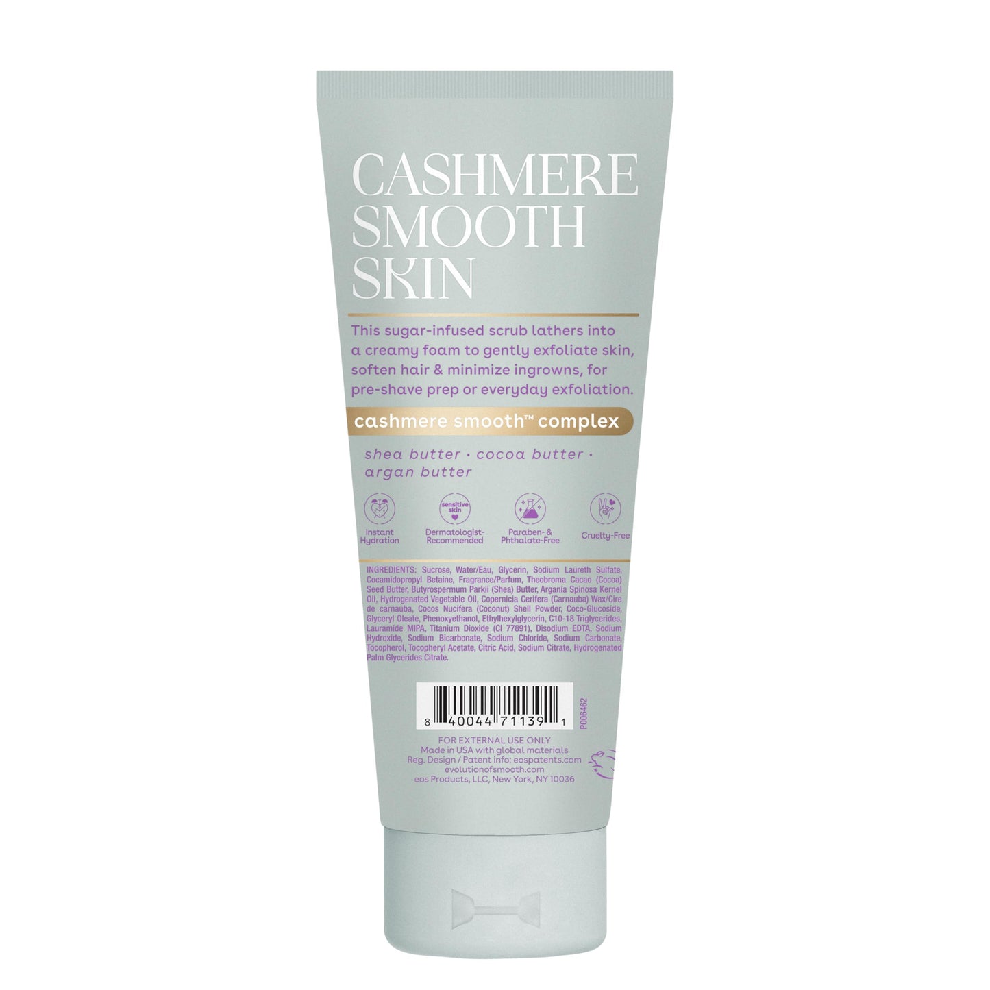 eos Cashmere Skin Collection Pre-Shave Scrub - Vanilla Cashmere, Exfoliating Body Scrub, Hydrating, Shea Sugar, 7 fl oz Beauty & Personal Care eos