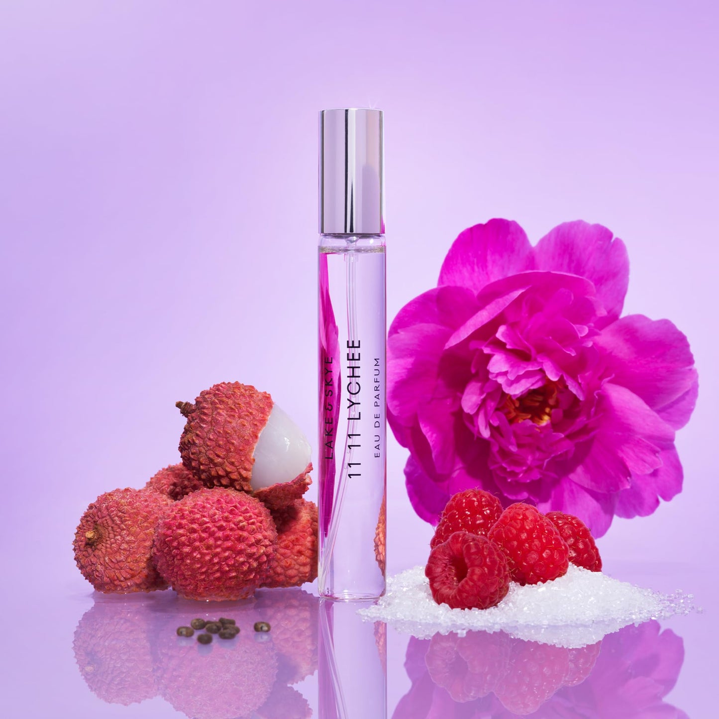 Lake & Skye - 11 11 Lychee Eau de Parfum Travel Spray 15mL - Fruity, Musk, Amber, Vegan, Paraben-Free, Cruelty-Free Beauty & Personal Care Lake & Skye