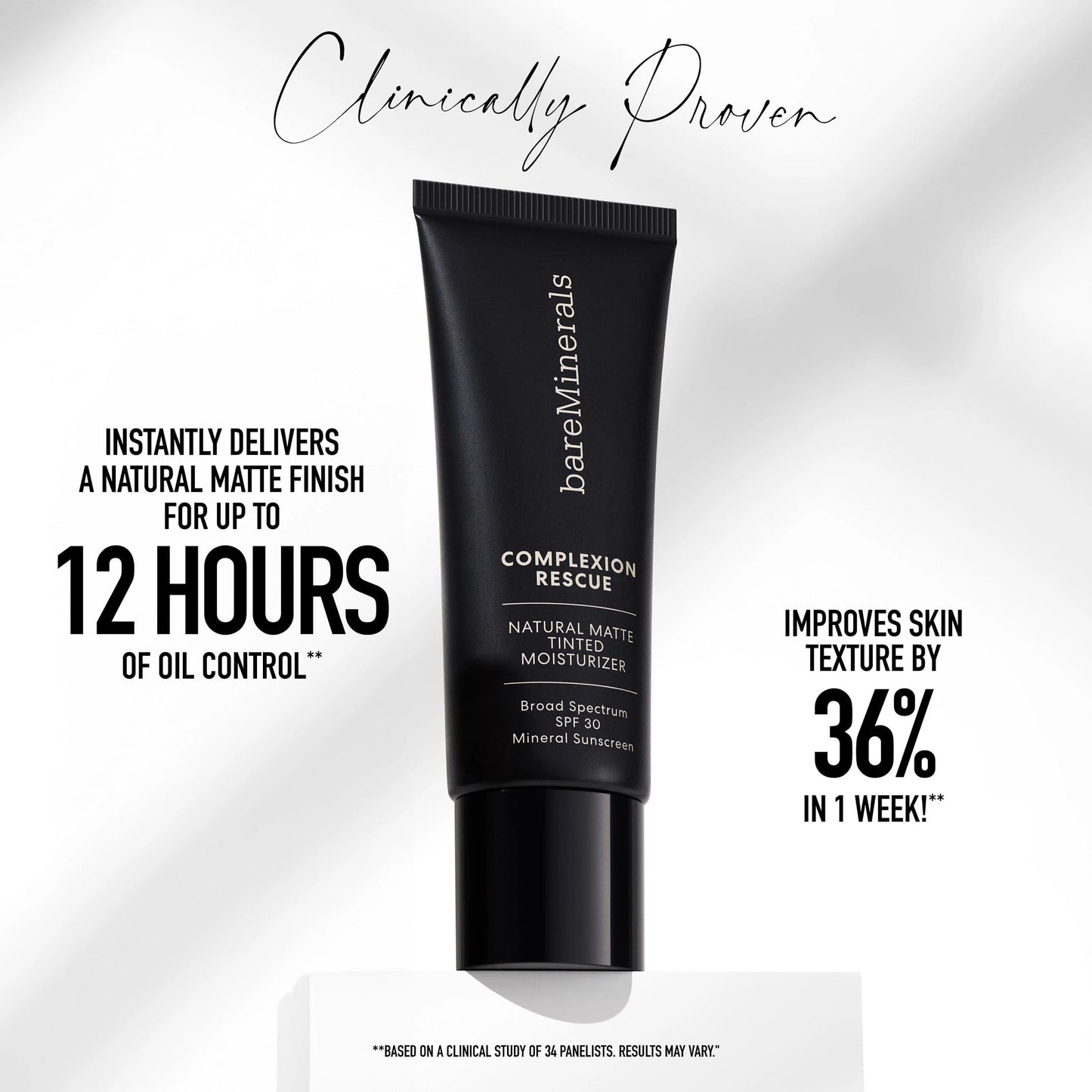 Complexion Rescue Natural Matte Tinted Moisturizer, Suede 04, Vegan, Cruelty-Free & Dermatologist-Tested Beauty & Personal Care bareMinerals