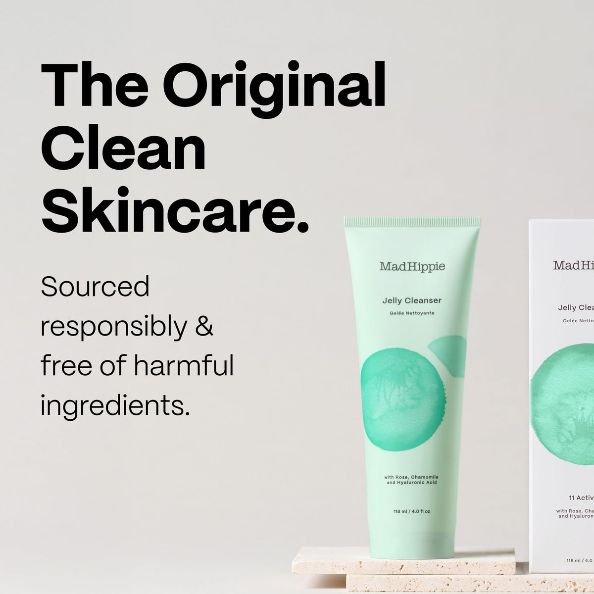 Mad Hippie Jelly Cleanser - Jelly to Milky Hydrating Face Wash for Women/Men with Rose, Chamomile, and Hyaluronic Acid, 4 Fl Oz Beauty & Personal Care Mad Hippie