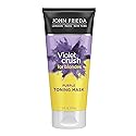 John Frieda Violet Crush Purple Toning Mask, Removes Brassy Tones, Smooths Damaged Hair Cuticles for Cooler, More Luminous, Salon-Fresh Blonde. Safe Beauty & Personal Care John Frieda