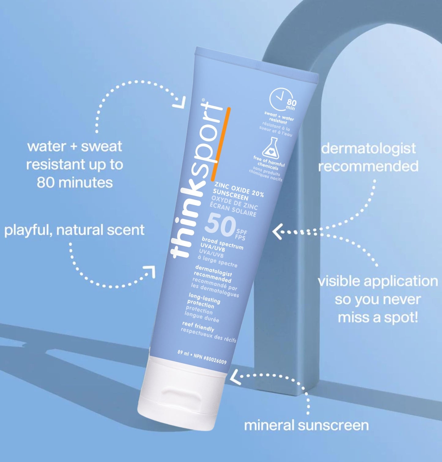 Thinksport SPF 50 Plus Sunscreen, 3 Ounce-pack of 2 Beauty & Personal Care THINK