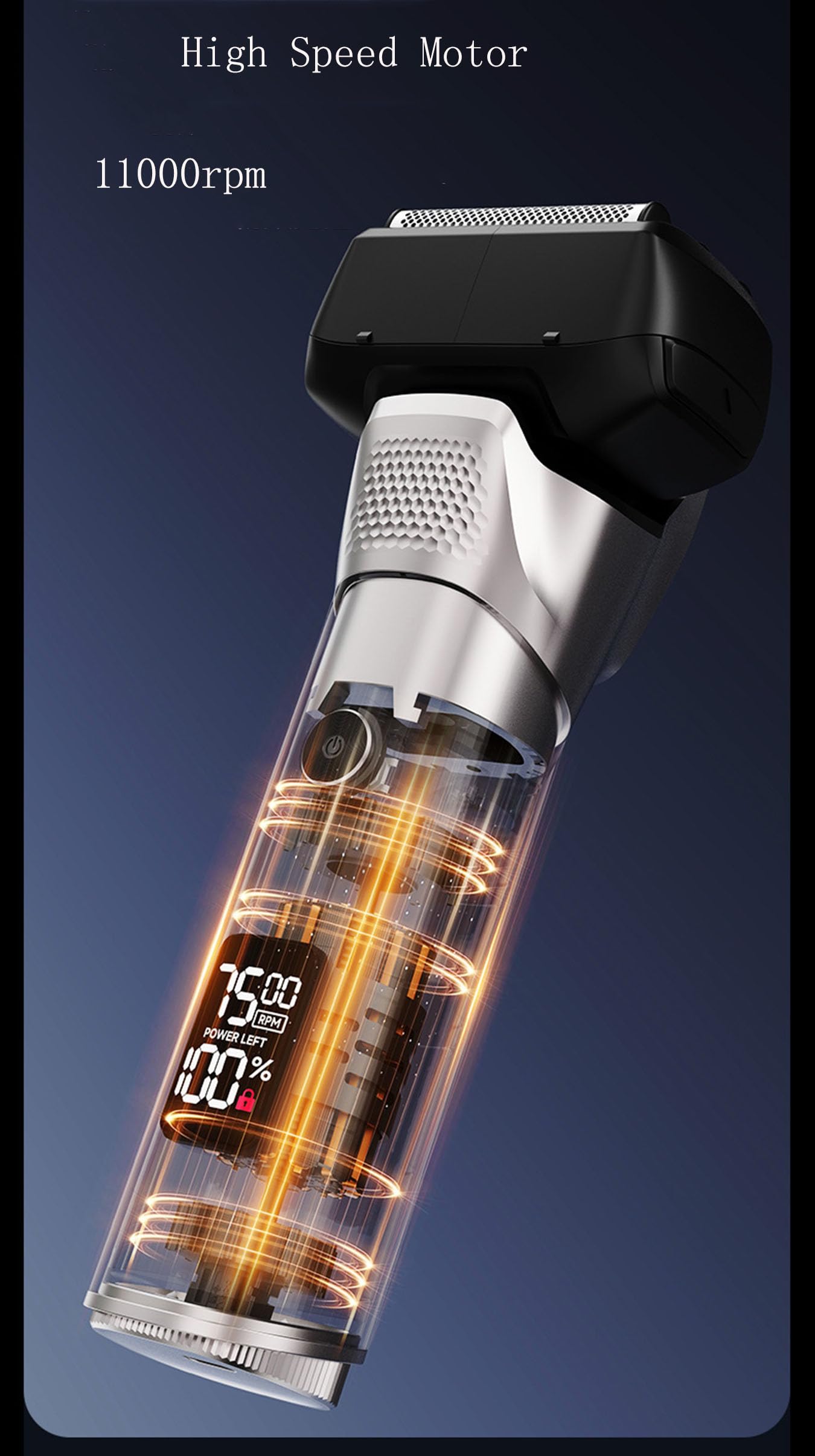 Men's Rotary Shavers, Electric Razor for Men with Pop-up Trimmer, IPX6 Waterproof 5 Floating Blades for Shaving Face, Cordless Rechargeable Fast Beauty and Personal Care QDKVTNDJZ