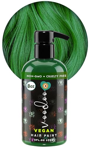 MOEHAIR Semi-Permanent Hair Color | Green Hair Dye 8 Oz | No Ammonia, Sulfate or Paraben | Vegan & Cruelty-Free | Gentle & Washable Formula | Voodoo Beauty & Personal Care MOEHAIR