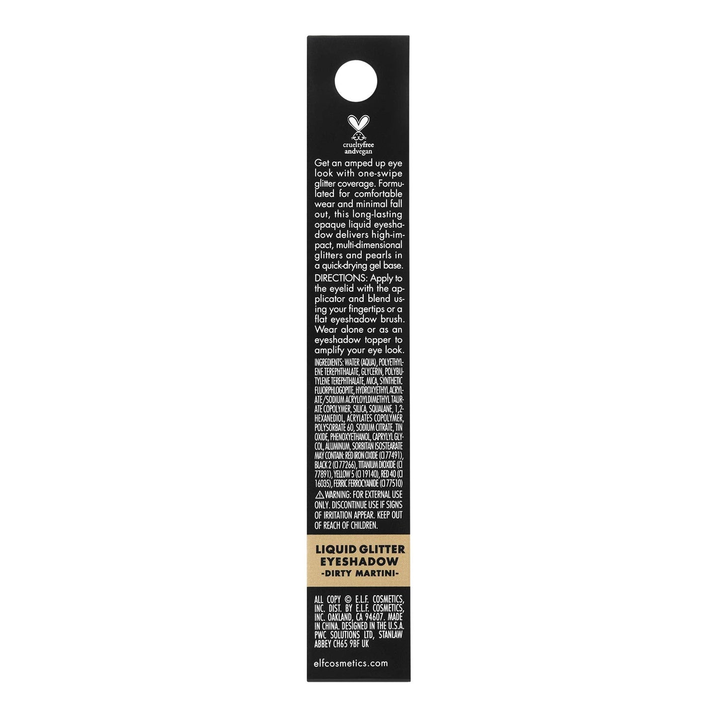 e.l.f. Liquid Glitter Eyeshadow, Long Lasting, Quick-Drying, Opaque, Gel-Based Eyeshadow For Creating High-Impact, Multi-Dimensional Eye Looks, Dirty Beauty & Personal Care e.l.f.