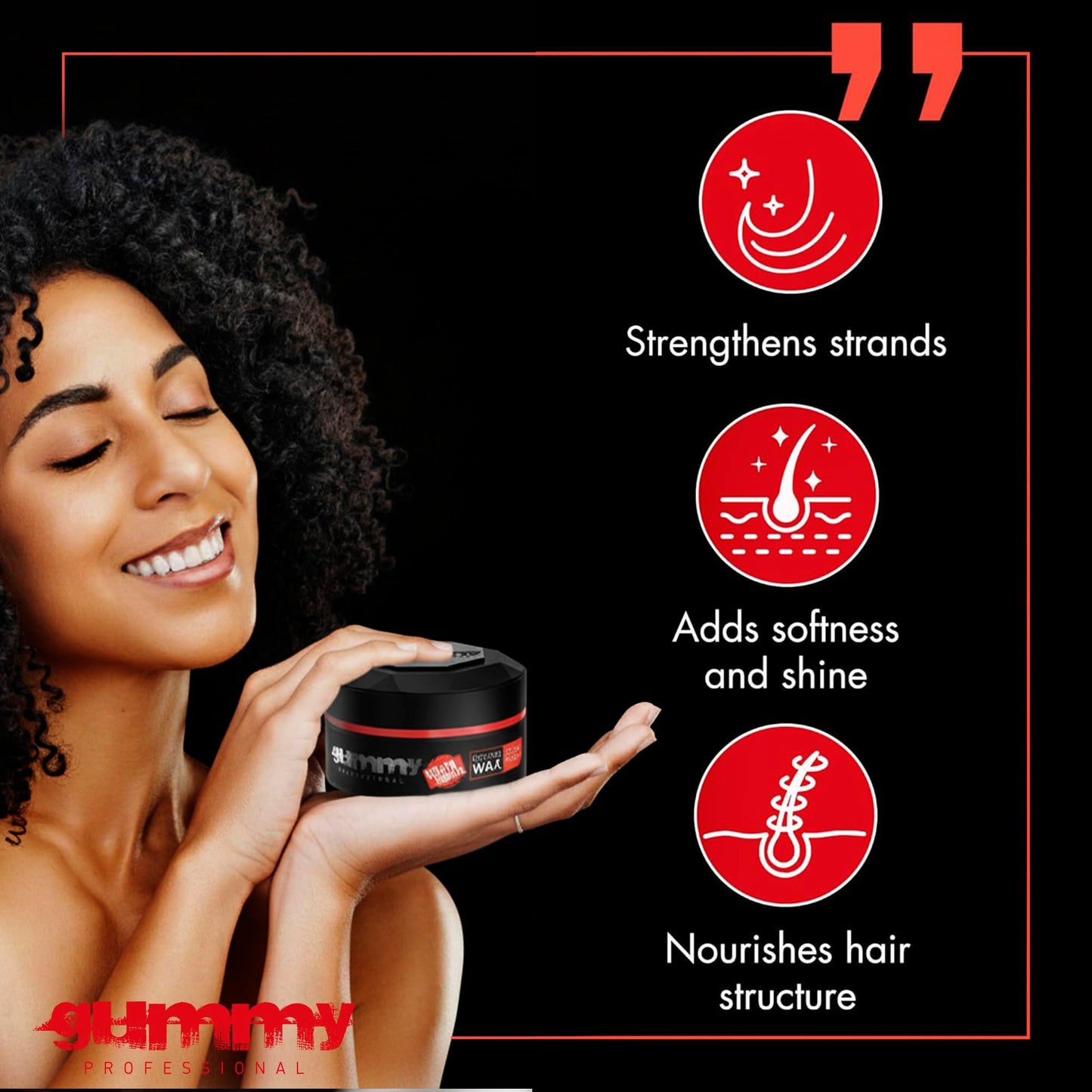 Gummy Professional - Hair Wax for Men - Ultra Hold Styling Pomade for Dry, Damp Hair - Water-Based Texturizing Clay Paste with Provitamin B5 & Keratin Beauty & Personal Care Gummy