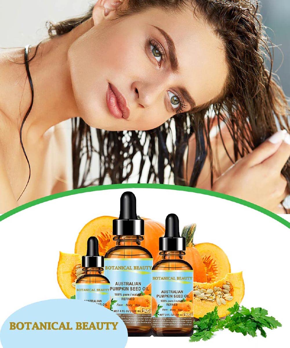 Botanical Beauty Australian PUMPKIN SEED OIL Pure Natural Virgin Unrefined Cold Pressed Carrier Oil. 2 Fl.oz.- 60 ml. for Face, Skin, Hair, Lip, Nails Beauty & Personal Care Botanical Beauty