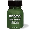 Mehron Makeup Liquid Makeup | Face Paint and Body Paint Perfect for Halloween, Cosplay I Air Brush Compatible Body Paint (1 oz) (GREEN) Beauty & Personal Care Mehron