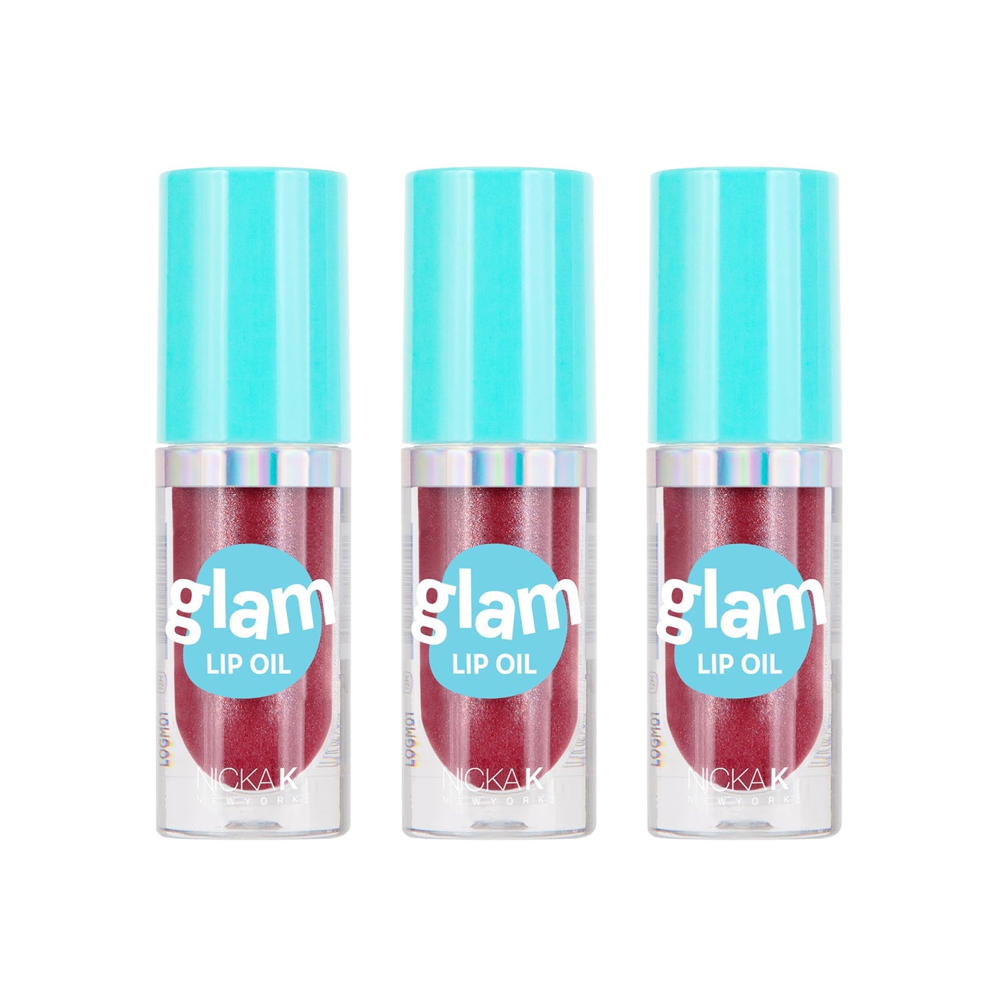 NICKA K NEW YORK Glam Lip Oil, Long Lasting, Tinted Lip Gloss, Nourihes, Hydrates, Jumbo Applicator, Natural Glossy Tint for Ultimate Effect (Sangria Beauty & Personal Care NICKA K NEW YORK