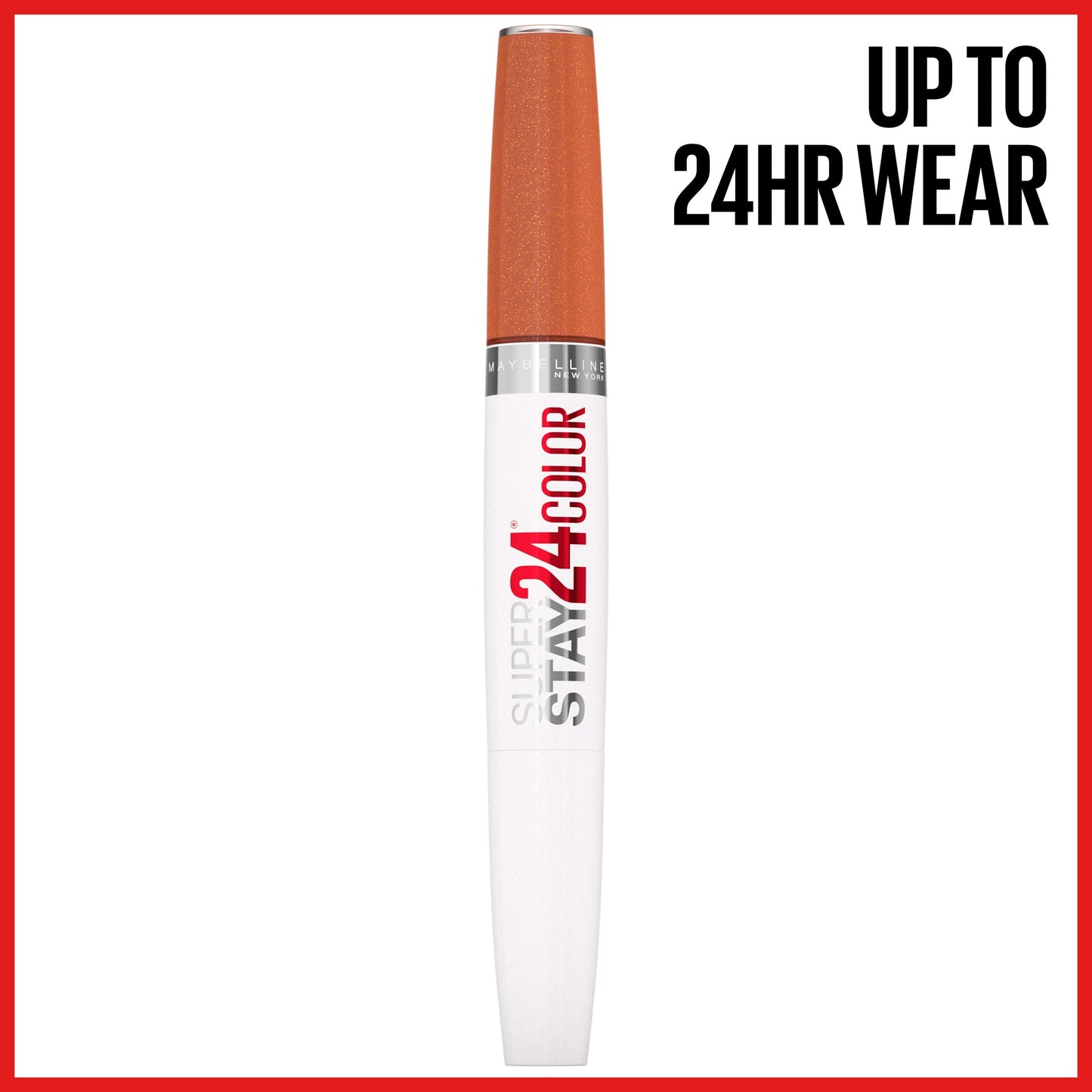 MAYBELLINE Super Stay 24 2-step Long Lasting Liquid Lipstick and Lip Balm, 910 Copper Glisten, 1 count Beauty & Personal Care MAYBELLINE