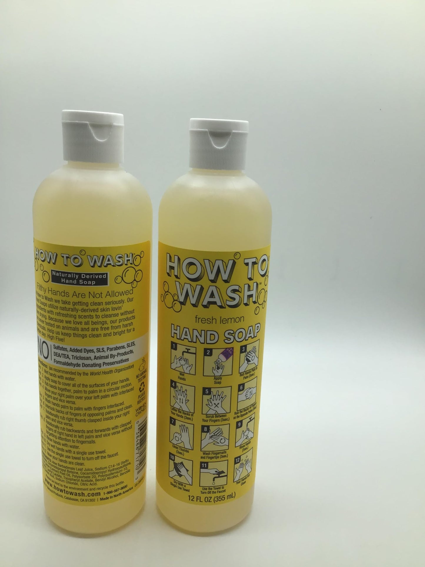 How to Wash Fresh Lemon Hand Soap 2-12 OZ Bottles (24-FL OZ) Beauty & Personal Care How to Wash