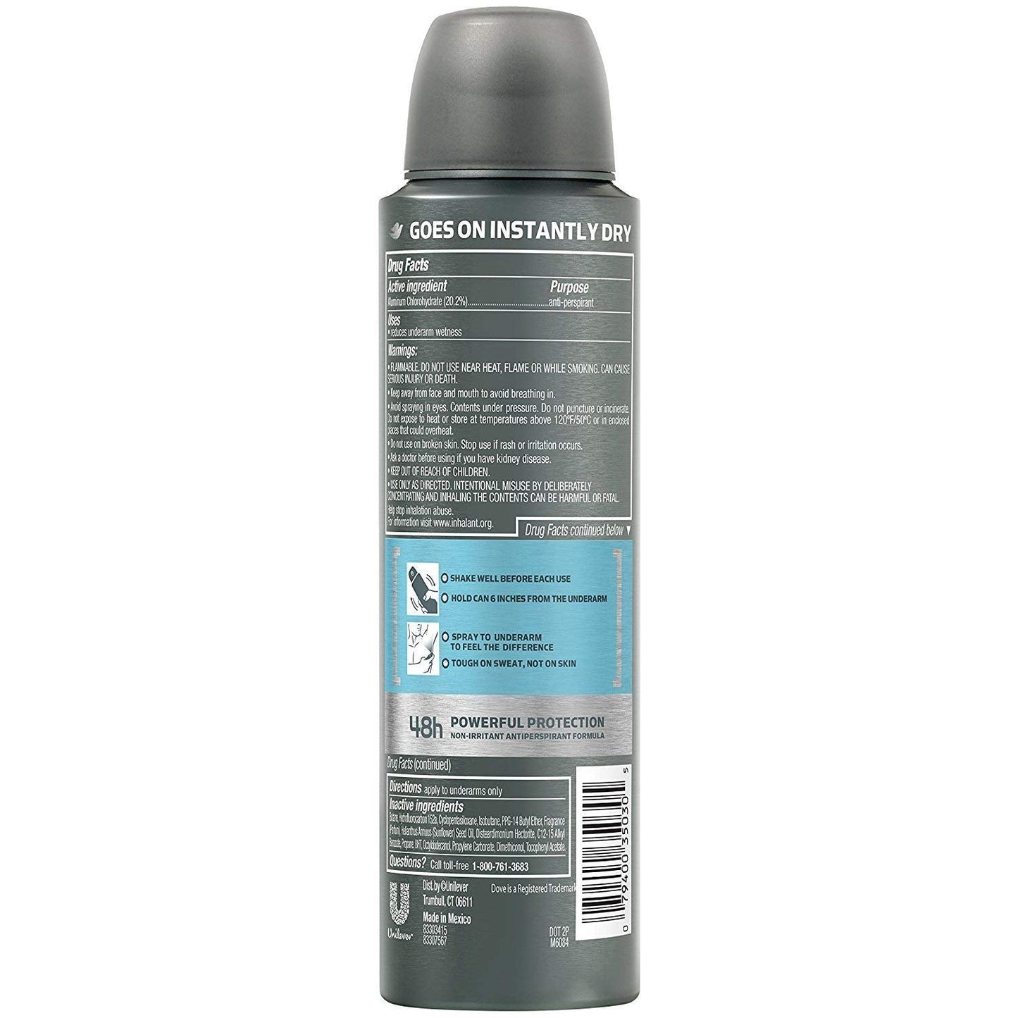 Dove Men + Care Dry Spray Antiperspirant, Clean Comfort 3.8 oz (Pack of 3) Beauty and Personal Care DOVE MEN + CARE